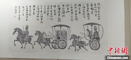 圖為傳拓作品。　崔琳 攝