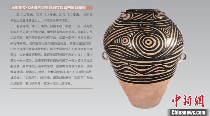 圖為“彩陶王”展板?！∨R夏州融媒體供圖