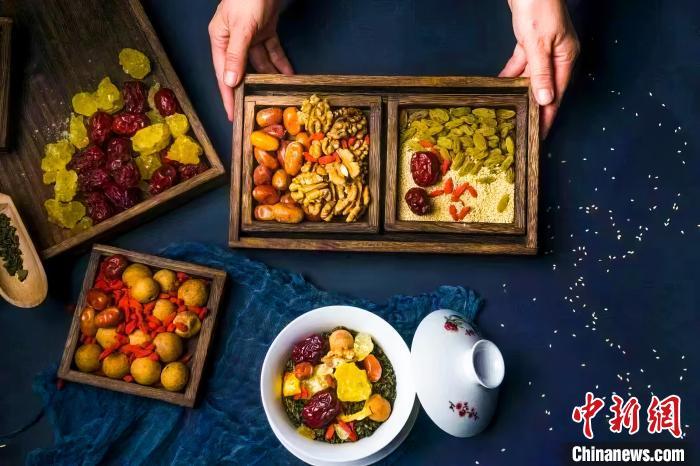 2023年5月，拍攝的臨夏蓋碗茶所需原料。(資料圖)臨夏市融媒體中心供圖