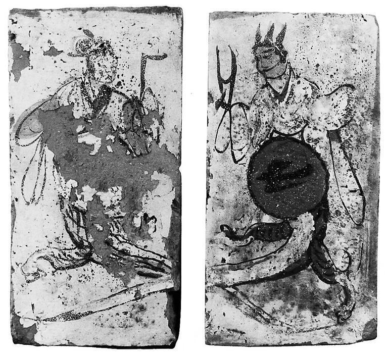 高臺(tái)縣博物館藏魏晉墓出土的女媧、伏羲畫像磚