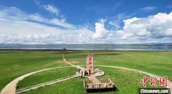 2024年6月，甘肅甘南州碌曲縣尕海湖。(資料圖)高瑩 攝